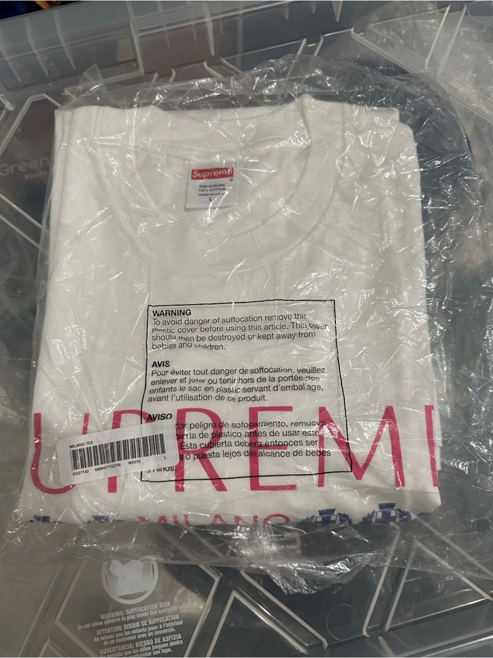 Supreme Milano Tee (new with flaw)